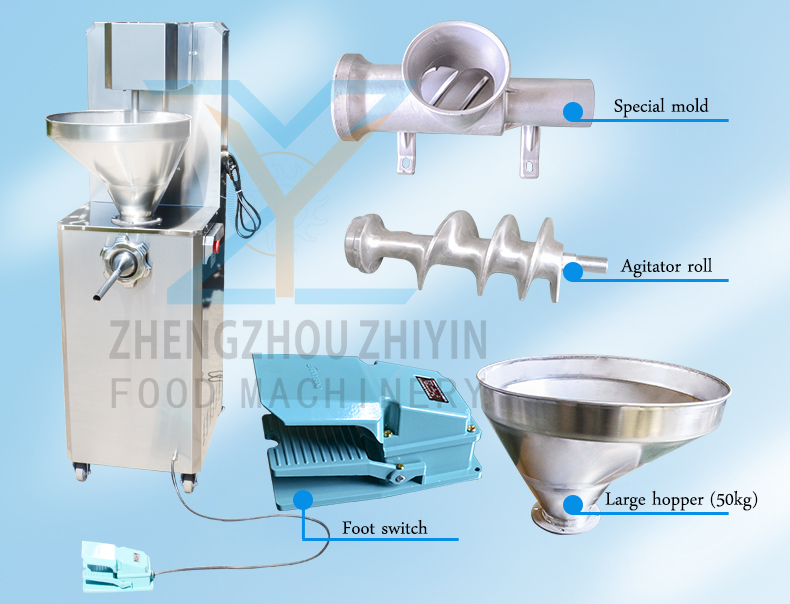 Electric High Capacity Meat Sausage Filler Stuffer Linker Sausage Electric Tying Machine Meat Quantitative Filling Machine